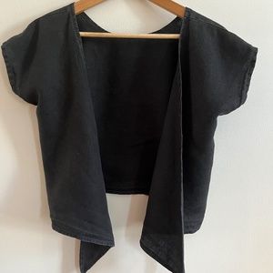 Elizabeth Suzann Maxine Crop in midweight linen, M